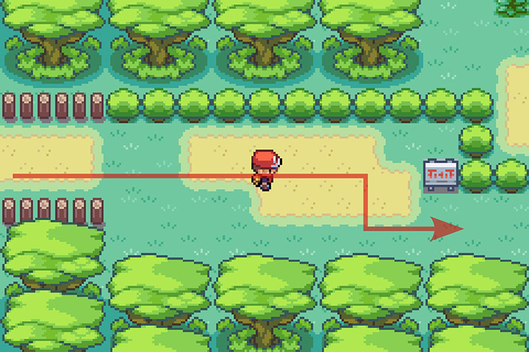 Following the path East. / Pokémon Radical Red