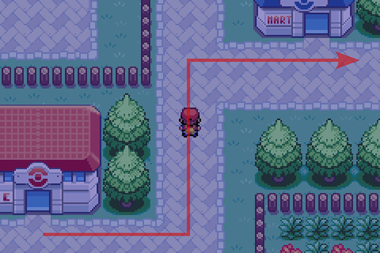 Taking the path to Route 3. / Pokémon Radical Red