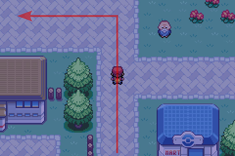 Walking past the Poké Mart. / Pokémon Radical Red
