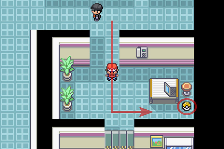 TM008 inside the locked room on the right side / Pokémon Radical Red