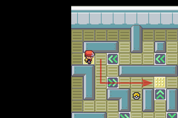 Using the warp tile directly below your position. / Pokémon Radical Red