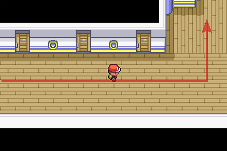 Passing all of the rooms on the second floor and then going up / Pokémon Radical Red