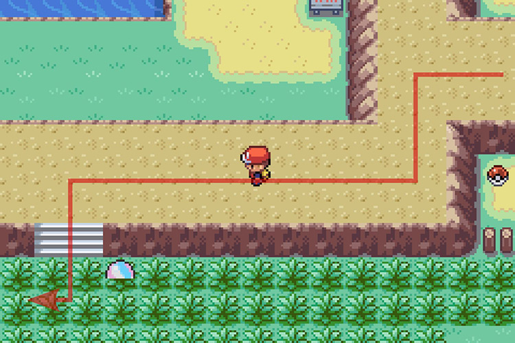 Going down the other set of stairs / Pokémon Radical Red
