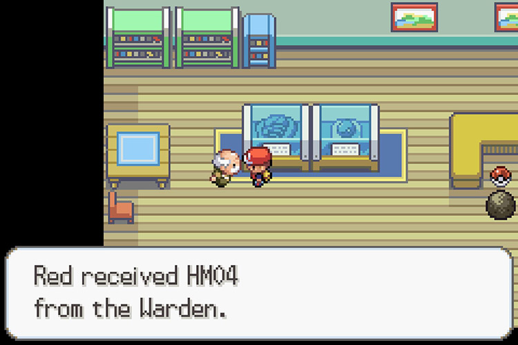 Getting HM04 Surf from the Warden in exchange for the Gold Teeth / Pokémon Radical Red