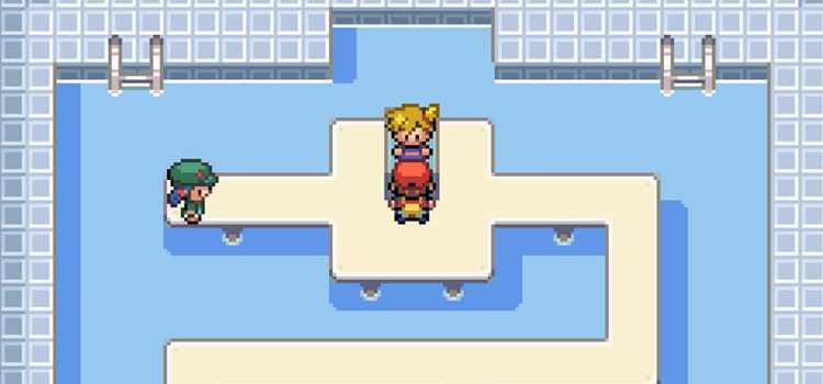 Challenging misty in the Cerulean Gym