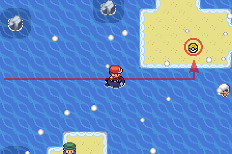 TM052 found on an island on Route 20. / Pokémon Radical Red