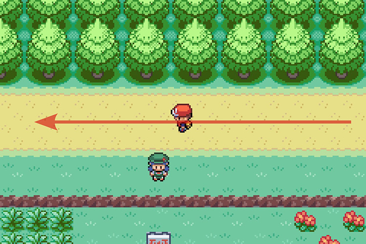 Following the path West. / Pokémon Radical Red