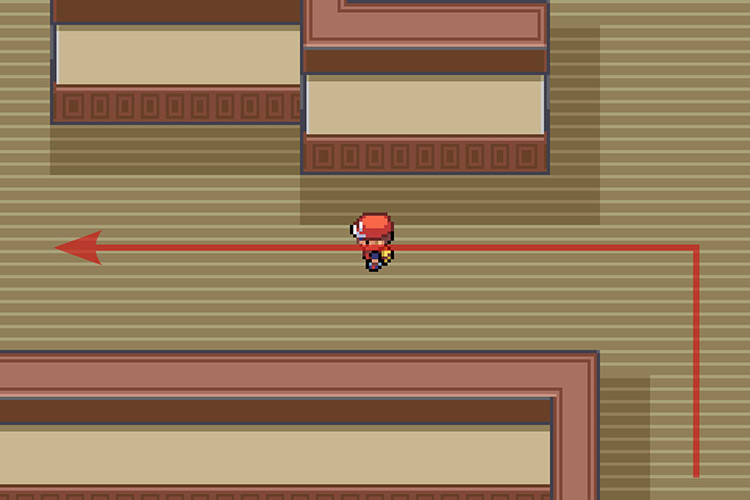 Turning left and following the corridor West. / Pokémon Radical Red