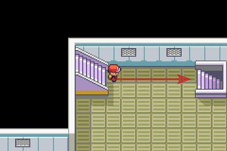 Taking the stairs leading to the 2BF. / Pokémon Radical Red