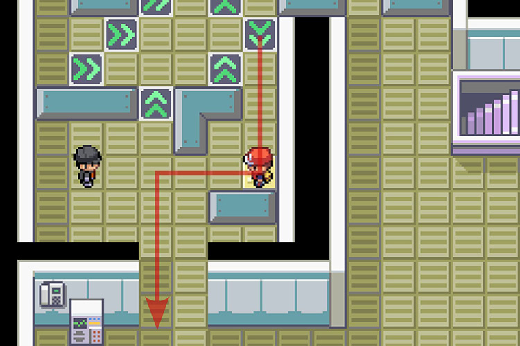 Taking the path South after completing the puzzle. / Pokémon Radical Red
