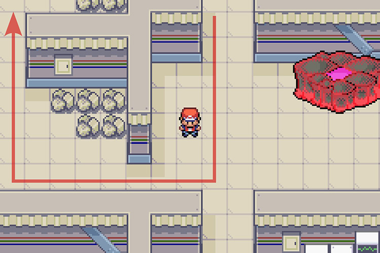 Entering the room to the left of the raid den. / Pokémon Radical Red