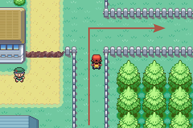 Following the path right. / Pokémon Radical Red