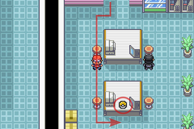 TM041 Dragon Dance on a table in Silph Co. 4F. / Pokémon Radical Red