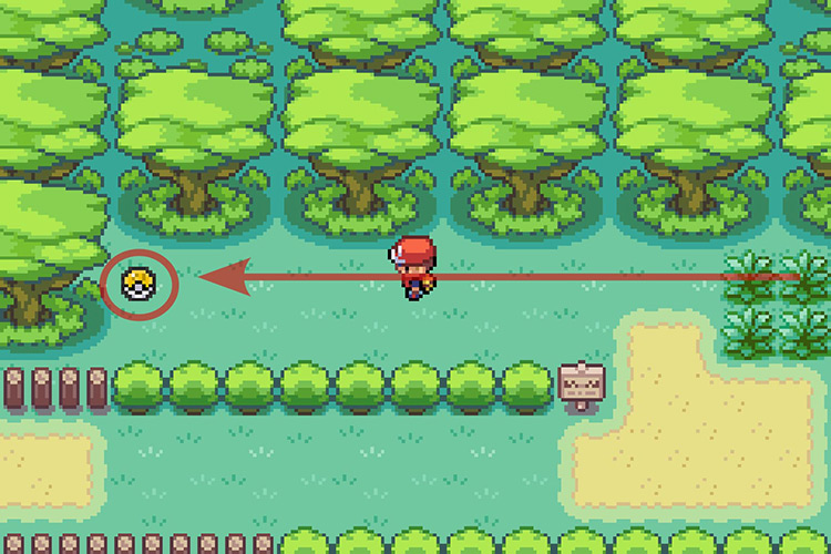 TM058 in the corner above the entrance to the Safari Zone’s Area 2. / Pokémon Radical Red