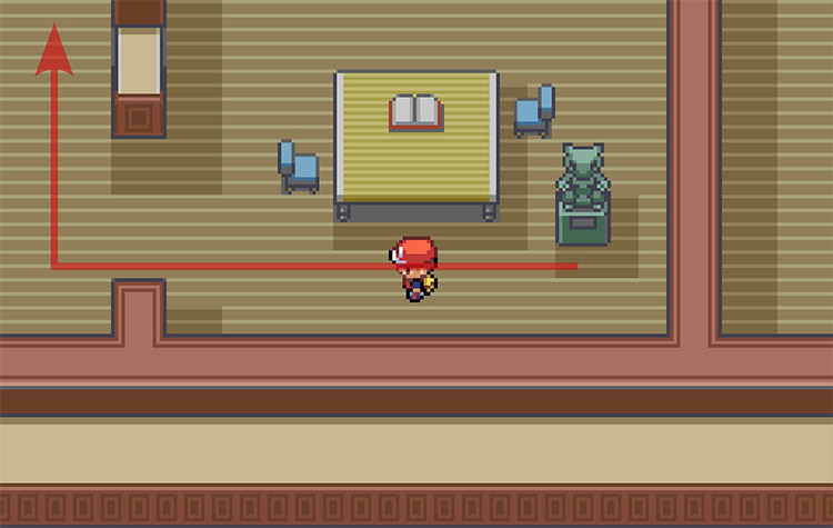 Leaving the room from the newly opened West entrance. / Pokémon Radical Red