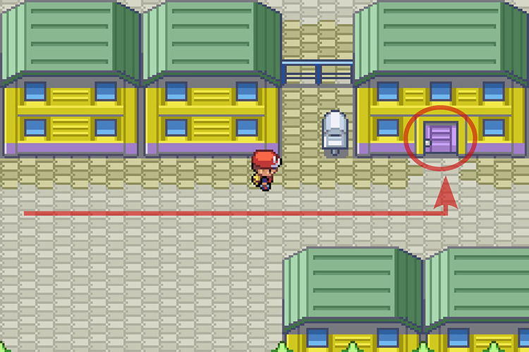 Entering the house East of the Pokémon Center. / Pokémon Radical Red