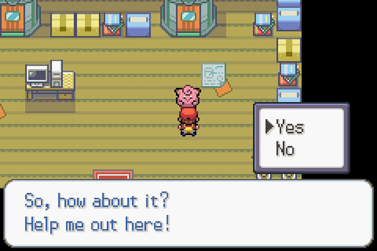 Helping Phil at his house to get the ticket to the S.S Anne. / Pokémon Radical Red