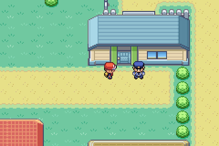 The Policeman giving you access to the door. / Pokémon Radical Red