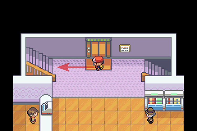 Taking the stairs leading to the rooftop / Pokémon Radical Red