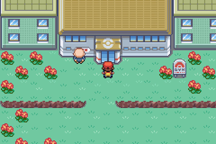 About to go inside the Celadon City gym. / Pokémon Radical Red