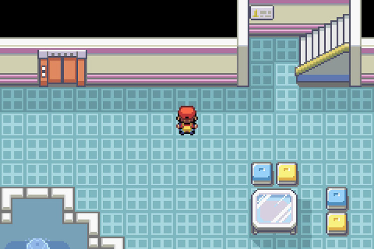 Going inside of the elevator. / Pokémon Radical Red
