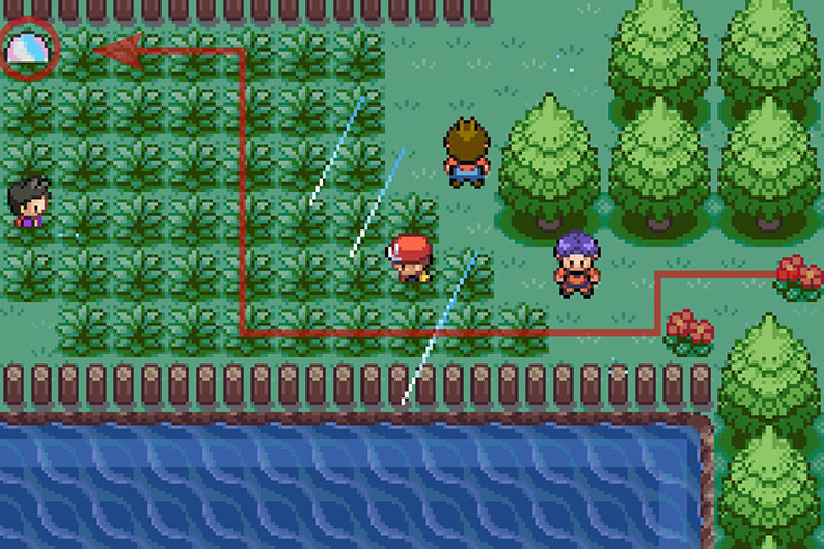 Finding the Altarianite in the corner of the tall grass. / Pokémon Radical Red