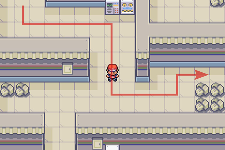 Turning right and following the corridor. / Pokémon Radical Red