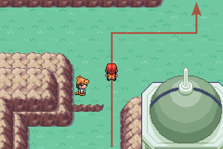 Turning right on Route 10 and then going up. / Pokémon Radical Red