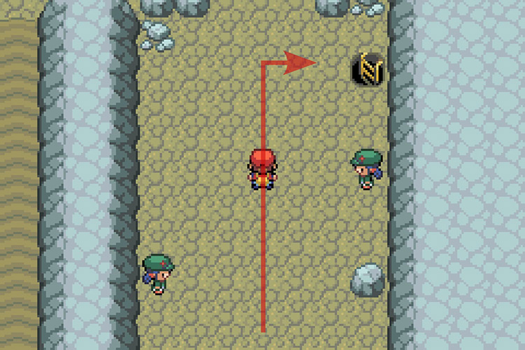 Going down to the Rock Tunnel basement area. / Pokémon Radical Red