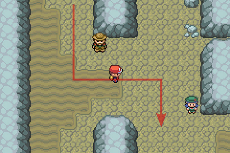 Taking a right turn and then going down again. / Pokémon Radical Red