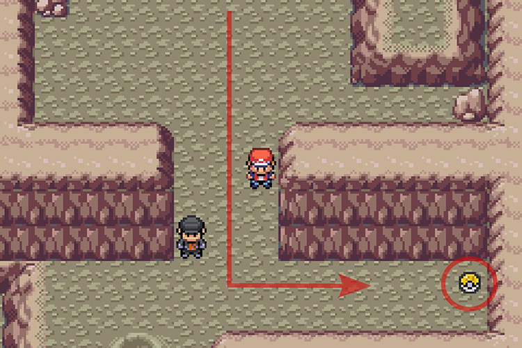 Finding TM078 Low Sweep next to the defeated Team Rocket grunt. / Pokémon Radical Red
