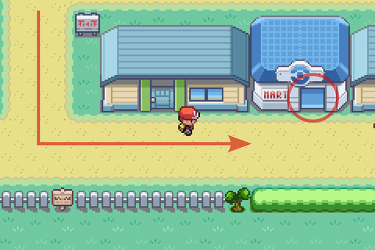 Going toward the Poké Mart. / Pokémon Radical Red