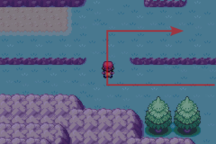 Turning right instead of left. / Pokémon Radical Red