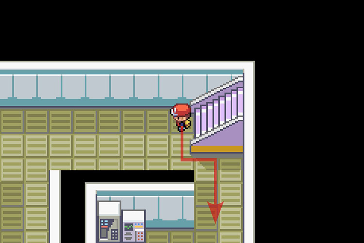 Going directly south of the stairs. / Pokémon Radical Red