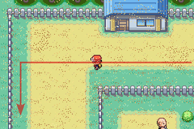 Turning South to follow the only path forward. / Pokémon Radical Red