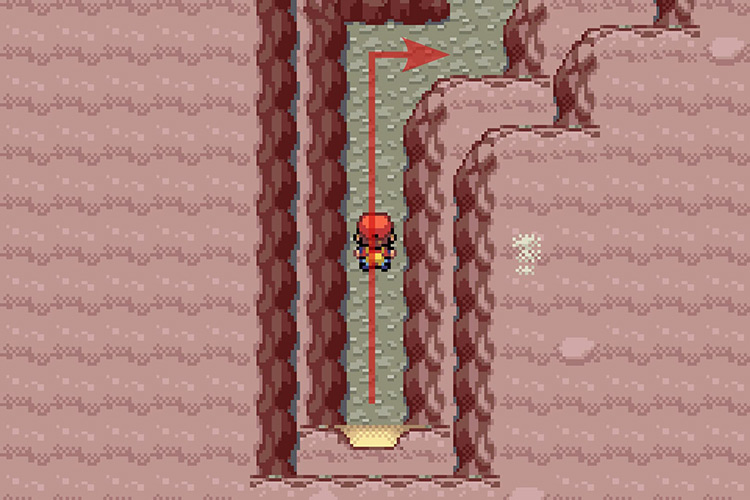 Walking up after entering the cave. / Pokémon Radical Red