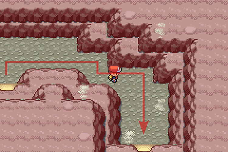 Reaching the exit to the cave. / Pokémon Radical Red