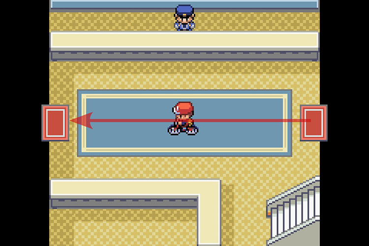 Exiting from the other end of the connector. / Pokémon Radical Red