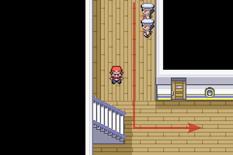 The second floor of the ship / Pokémon Radical Red