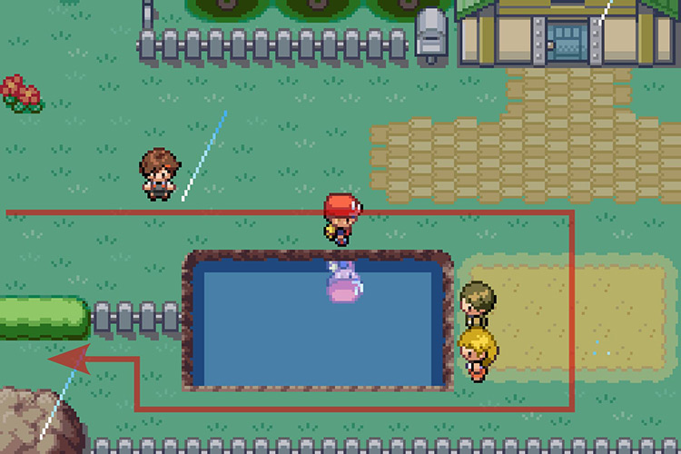 A narrow path in front of Phil’s House / Pokémon Radical Red