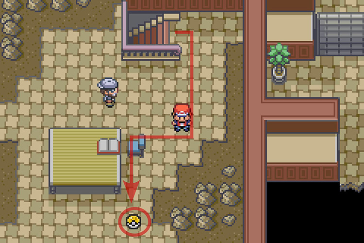 TM076 on the third floor, next to a table / Pokémon Radical Red