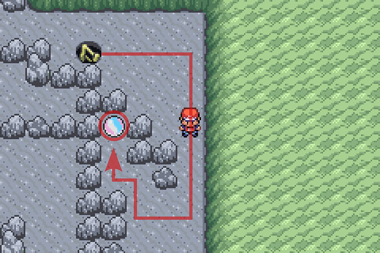 The Diancite found in the Cerulean Cave 2F / Pokémon Radical Red