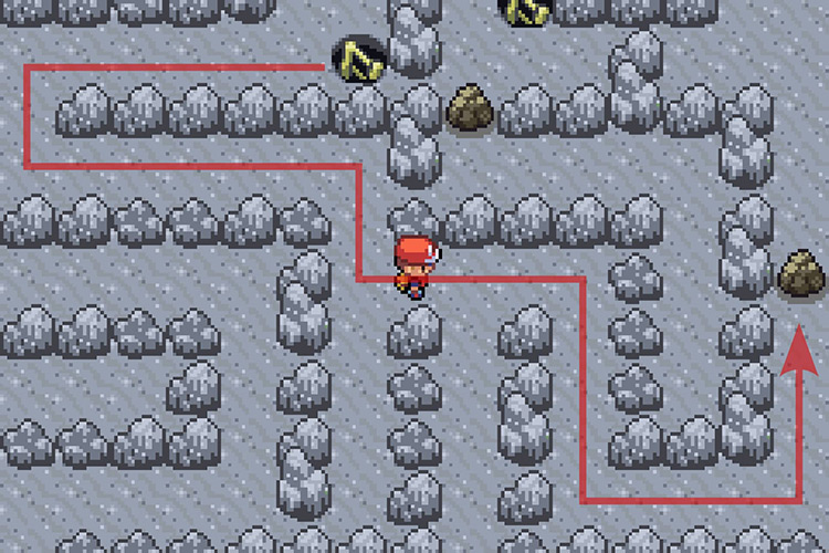 Following the path to the right / Pokémon Radical Red