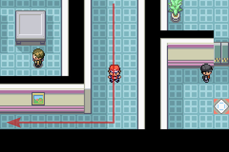 Turning left and following the path when the path down ends / Pokémon Radical Red