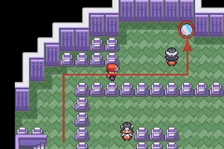 Finding the Sablenite in the North part of the room. / Pokémon Radical Red