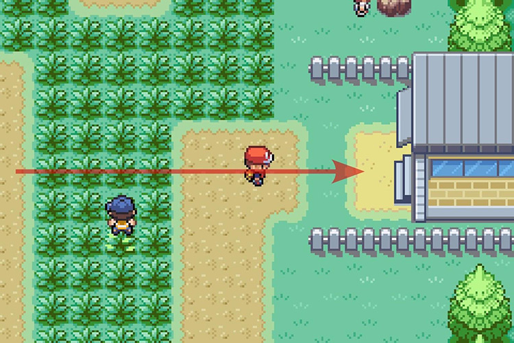 Entering the connector to the very East of Route 11. / Pokémon Radical Red