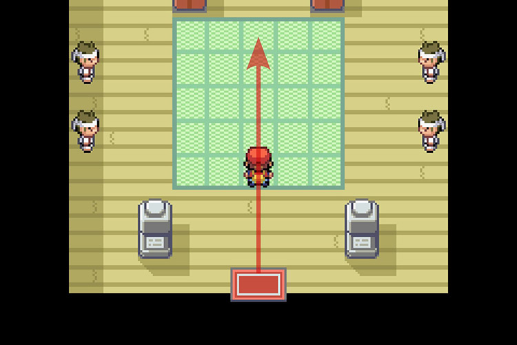 Defeating all four of the mandatory trainers inside the dojo / Pokémon Radical Red