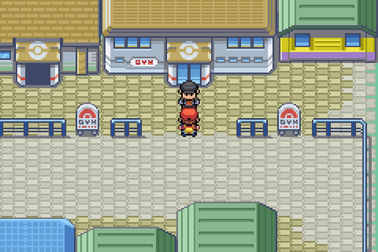 The entrance to the gym being blocked / Pokémon Radical Red