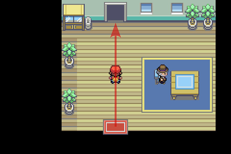 Exiting the house from the North exit. / Pokémon Radical Red