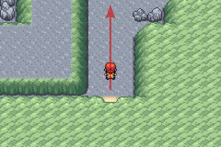 Going North directly after entering the cave. / Pokémon Radical Red